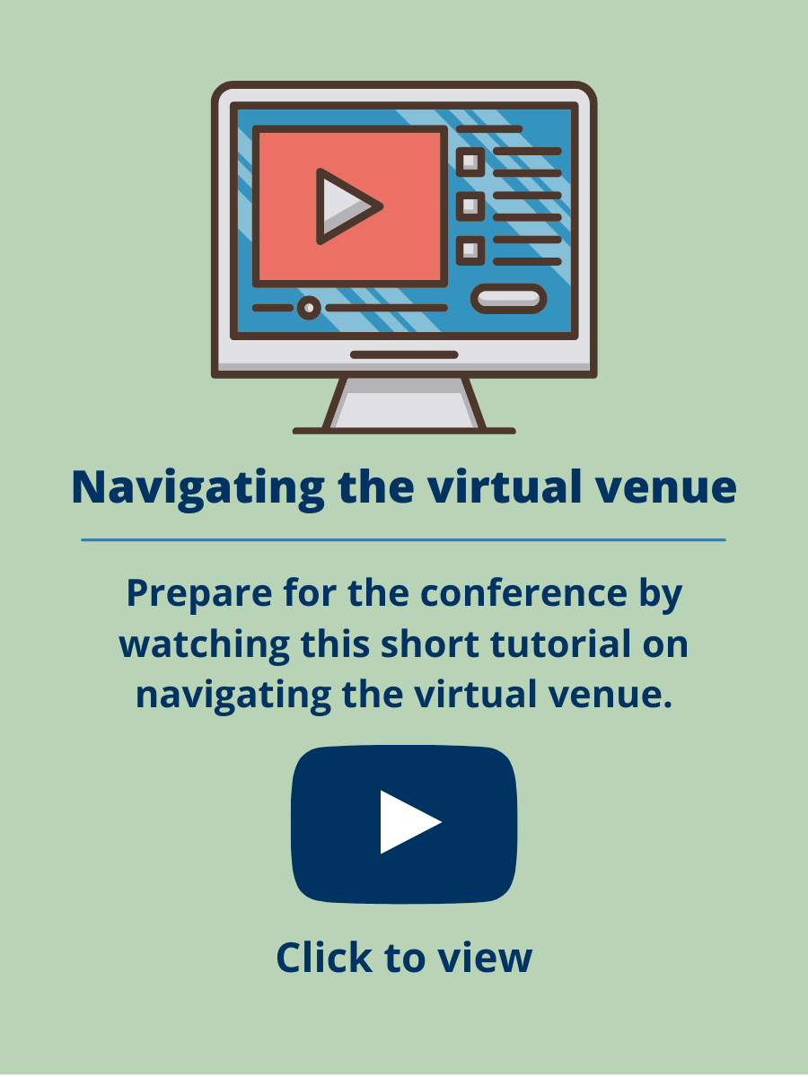 Navigating the virtual venue, click here to view a short tutorial on how to navigate the virtual con