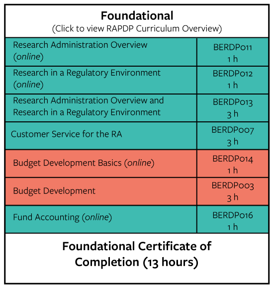 RAPDP Foundational Curriculum Overview
