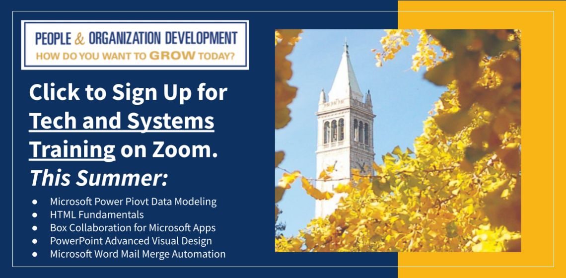 Click to sign up for Tech and Systems Training on Zoom held this summer.