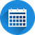 Calendar icon inside blue circle